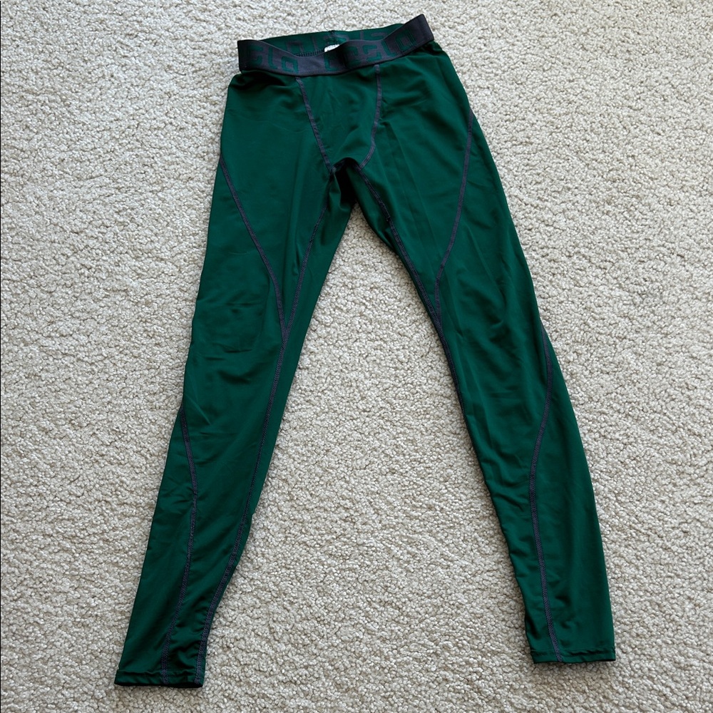 Tesla Men’s X-Small Green Compression Leggings
